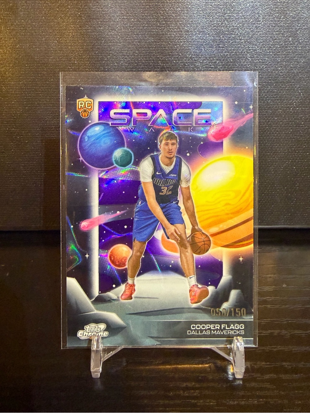 Topps 2025-26 Cosmic Chrome Cooper Flagg RC Space Walk Rookie SW-6 Purple /150